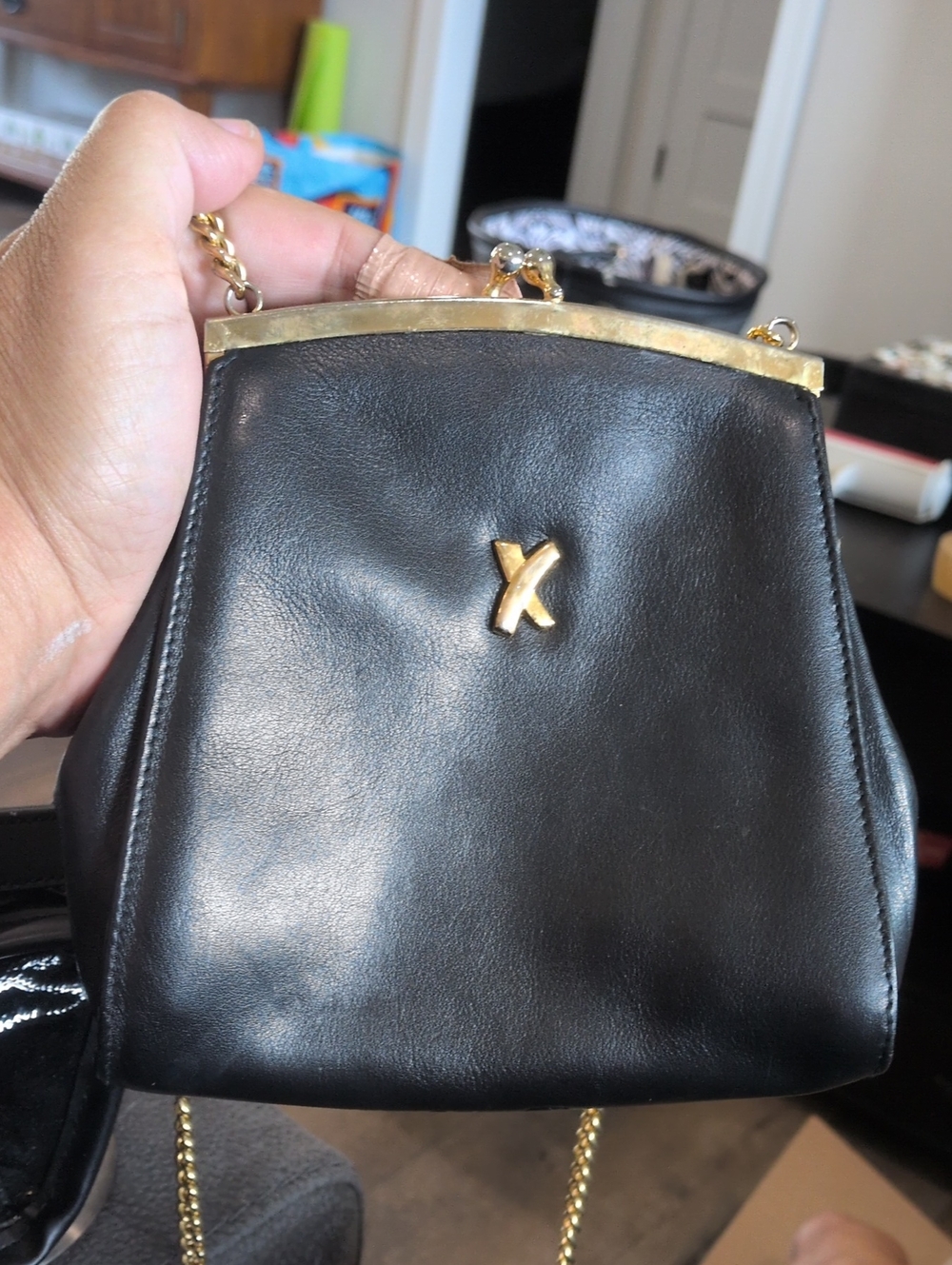 Paloma Picasso VINTAGE 1980s Soft Leather Kiss-Lock Crossbody